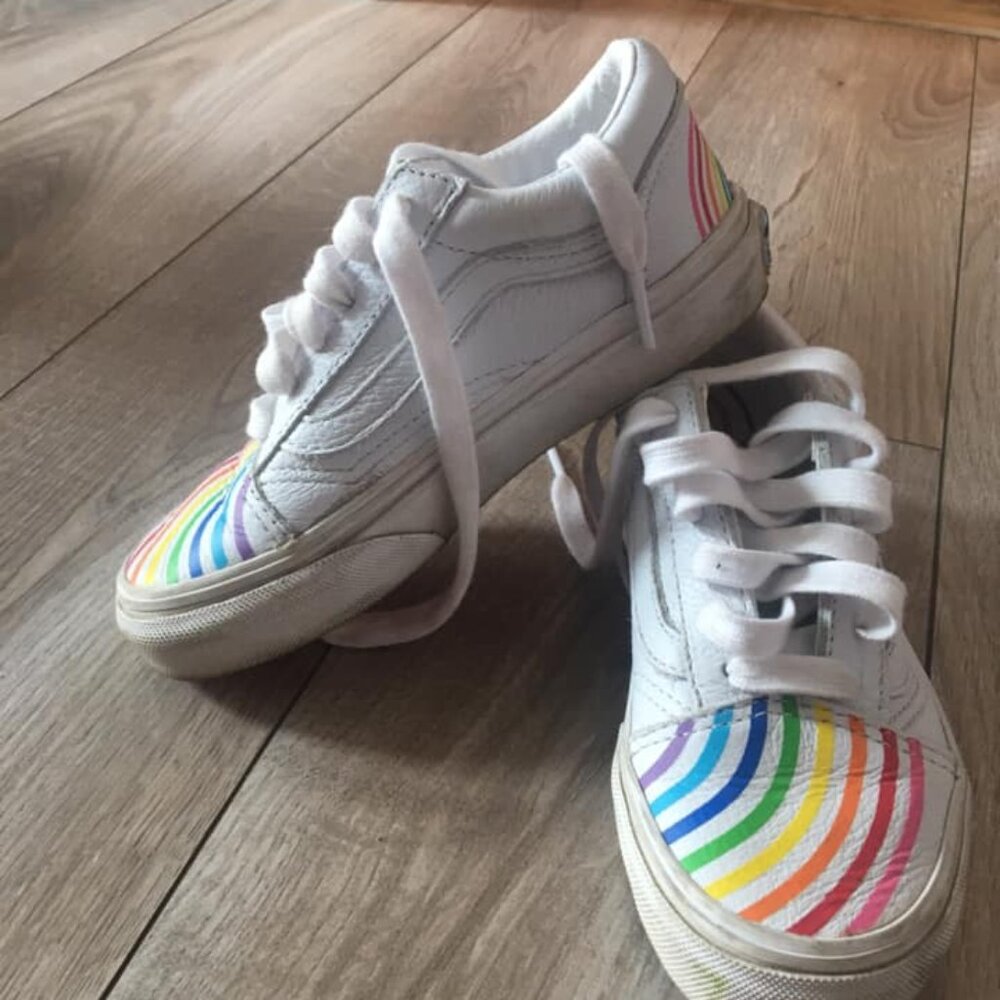 Kids' Leather Vans - Preschool Size 12